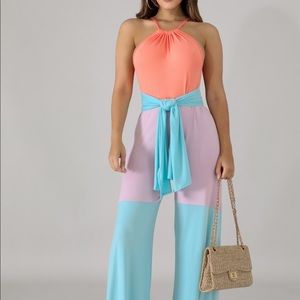 Multicolor Jersey Knit Jumpsuit